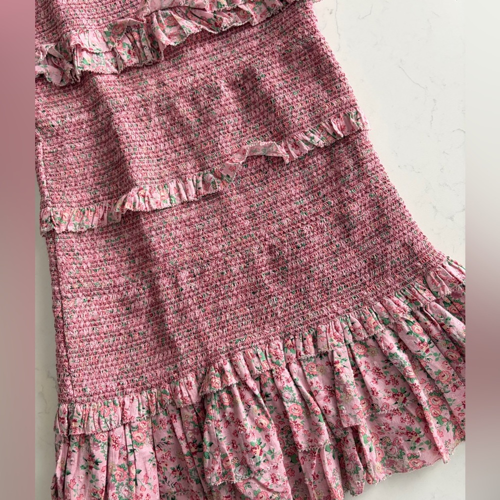 LoveShackFancy Aveline Smocked Flutter Mini Dress - Picture 8 of 13